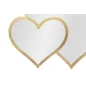 LUSTRO GLAM DOUBLE HEART 65X2X50 cm (WYMIARY WEWNĘTRZNE 60X45 cm)